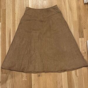 Faux suede western bohemian vintage skirt